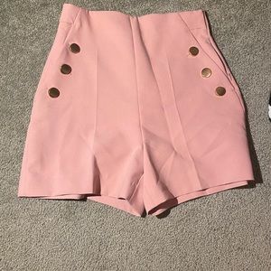NWT Pink Zara High waisted shorts